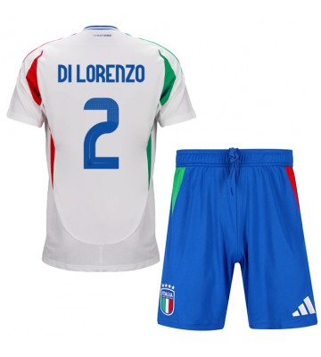 Italien Giovanni Di Lorenzo #2 Replika Babytøj Udebanesæt Børn EM 2024 Kortærmet (+ Korte bukser)
